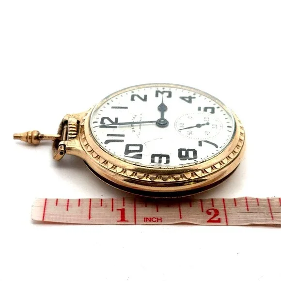 1952 Hamilton 10K Gold-Filled 992B Grade Non Working Railroad Pocket Parts Watch - Picture 12 of 12